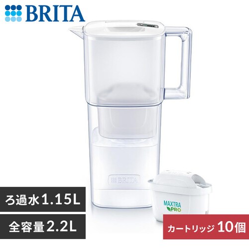 【浄水器 ポット型+交換カートリッジ9個】 ろ過水容量:1.15L(全容量:2.2L)リクエリ マクストラプロ カートリッジ 1個付 + 交換用カートリッジ マクストラプロ カートリッジ ピュアパフォーマンス 3個入×3_0