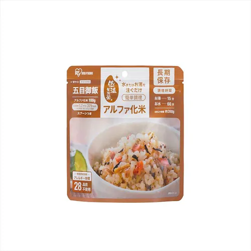 【訳あり】【最短賞味期限:2027年12月9日】アルファ化米 五目御飯 100g_0