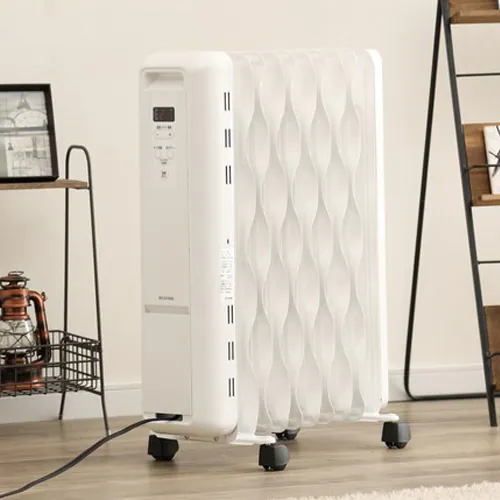 オイルヒーター 8畳 ウェーブフィン 24時間切タイマー IWH2-1208M-W 
