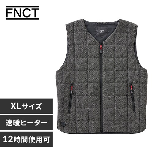 ヒートベスト ツイード調 XLサイズ FC21612-GRXL グレー H577867 