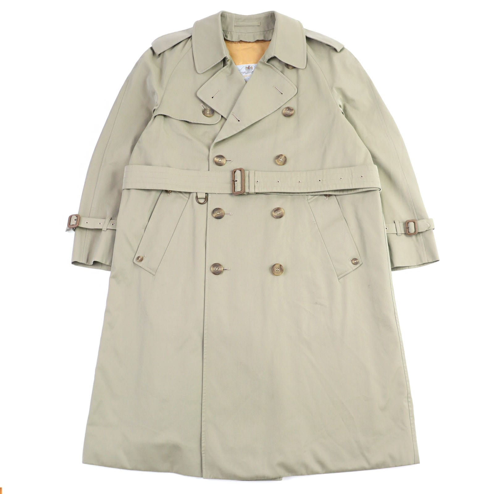 �ɔ��i��Aquascutum �A�N�A�X�L���[�^�� ���n�`�F�b�N�� �x���e�b�h ���C�i�[�t�� �`���X�g���b�v �g�����`�R�[�g 40 �p���� �����Y�y������s�z