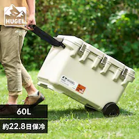 �N�[���[�{�b�N�X HUGEL 60L ��22.8���ۗ� �L���X�^�[�t�� 6�ʐ^��f�M�p�l�� �^��f�M VITC-60 �z���C�g�A�b�V��