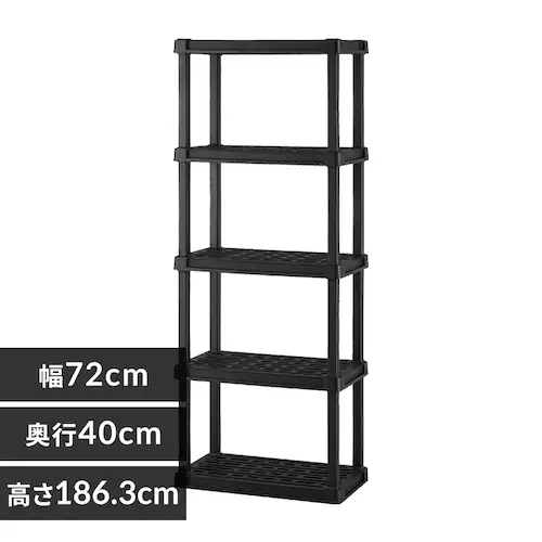 �v���X�`�b�N���b�N �X�����T�C�Y PLR-7205 �u���b�N_0