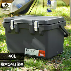 HUGEL 真空断熱クーラーボックス 40L VITC-40R チャコールグレー