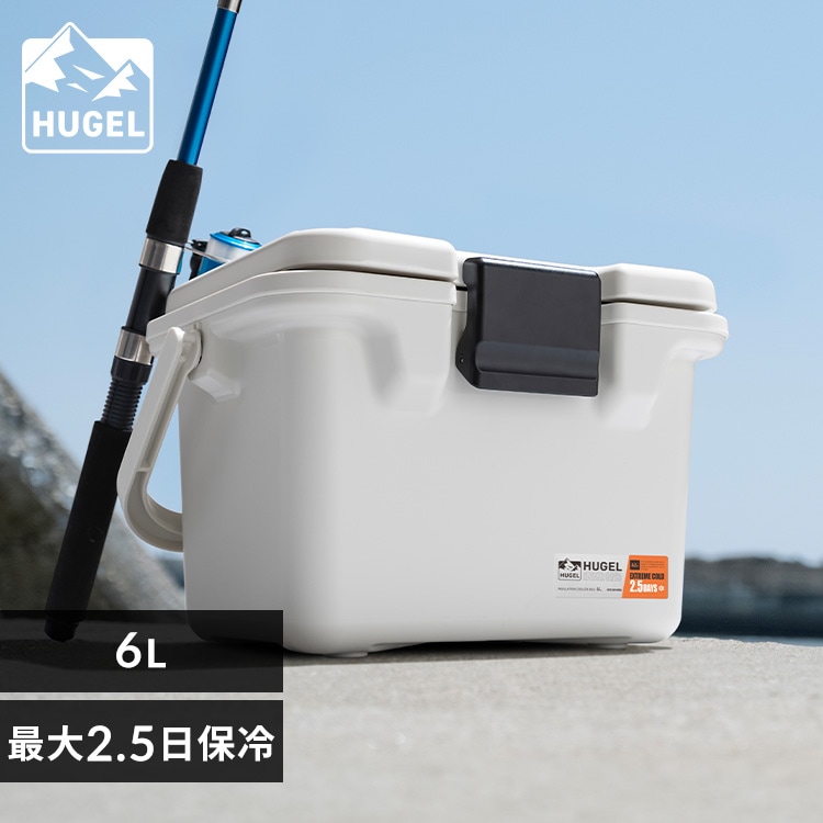 急速凍結保冷剤M付き】HUGEL 真空断熱クーラーボックス 6L VITC-6