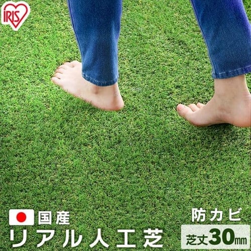 3点セット】人工芝 1m×10m 芝丈30mm IP-30110 【U字ピン72本付き