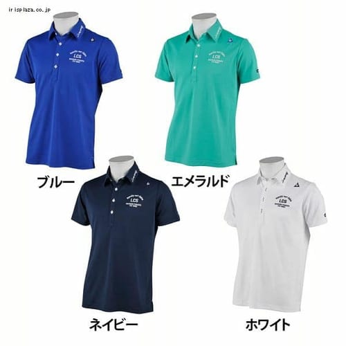 デサント ルコックゴルフ 半袖シャツ QGMRJA16 エメラルド・L