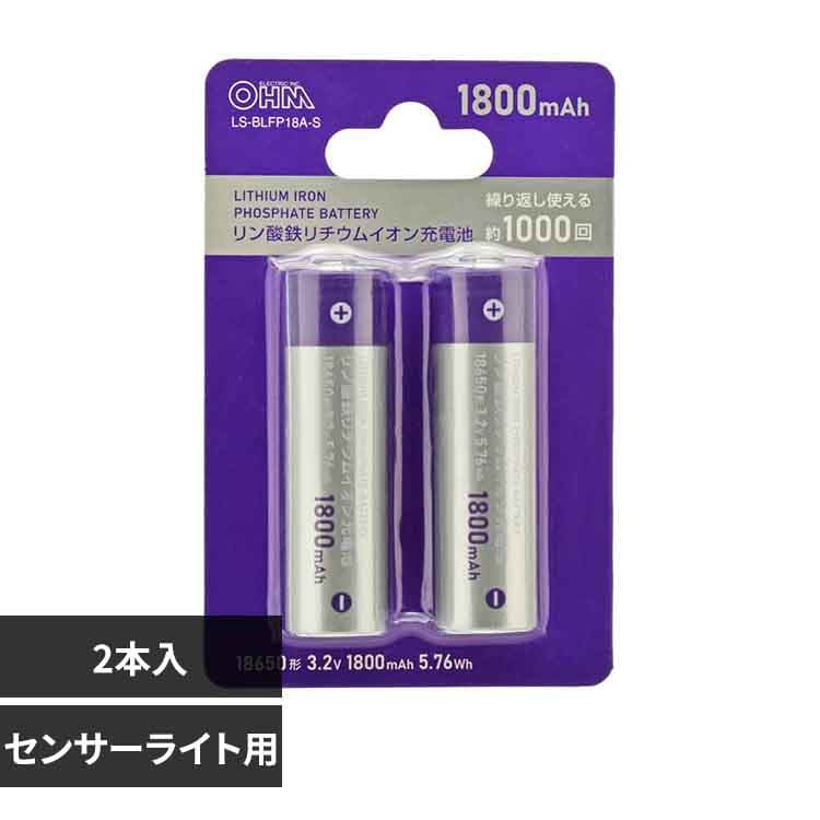 オーム電機 リン酸鉄リチウム電池 LS-BLFP18A-S 【プラザセレクト】