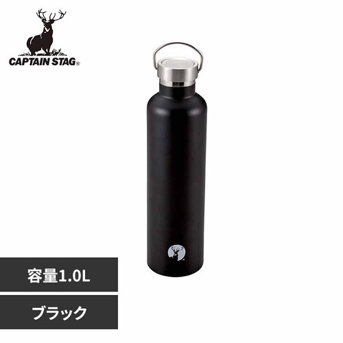 水筒 HDボトル 1L スクリュータイプ UE-3372 ブラック _0