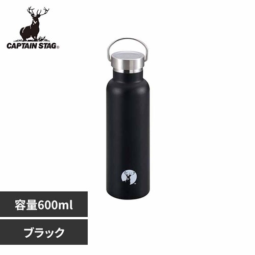 水筒 HDボトル 600ml スクリュータイプ UE-3366 ブラック _0