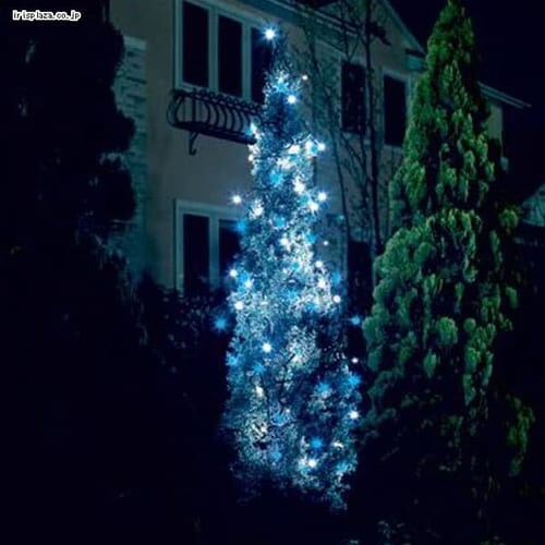 LEDイルミネーションライトストレート 6.4m ホワイト/ブルー_0