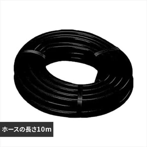 耐圧糸入りカットホース 10m ブラック_0