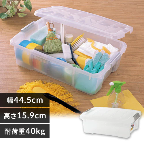 収納ボックス 蓋付き バックルボックス 13L NSK-130 クリア_0