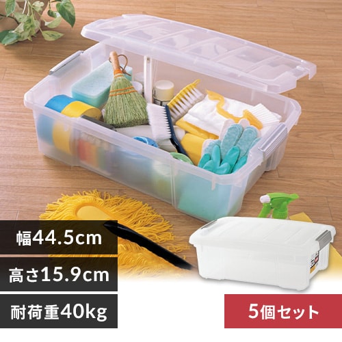 収納ボックス 蓋付き バックルボックス 21L NSK-210 クリア H209570