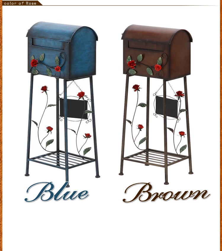 メールボックス ローズ 縦 96761 ブラウン 6