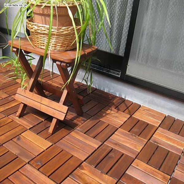 天然アカシアウッドデッキ DT30152N 10枚セット 7109252 │アイリス