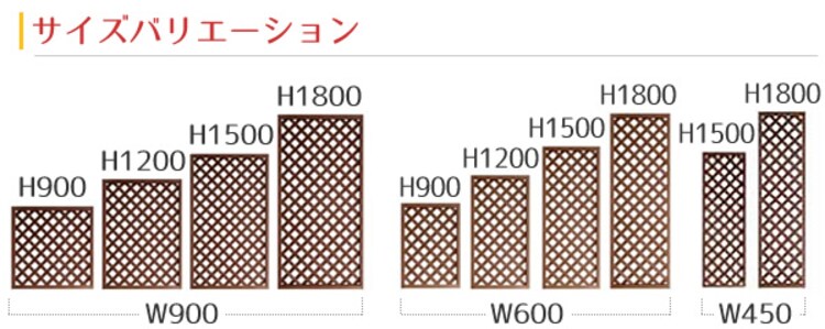 【2枚セット】人工木ラティス＜幅60cm/高さ180cm＞1860 ブラウン 5