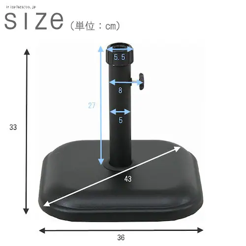 パラソルベース 11kg TH11-B 75816_1