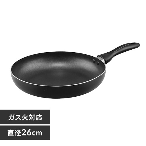 フライパン 26cm ガス火専用 軽量 VLG-F26 ブラック 107176 │アイリス