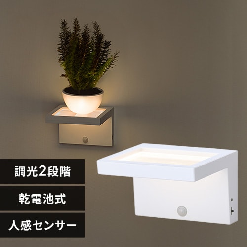 乾電池式LEDセンサーライト パネルウォールタイプ BSL-BMSP 108062F
