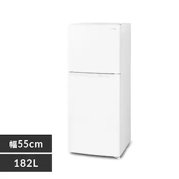 冷蔵庫 182L コンパクト 自動霜取り 一人暮らし 家庭用 2ドア IRSN-18A-W ホワイト【代引き不可】