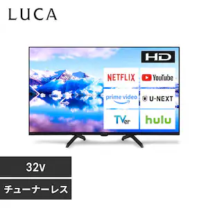 【新商品発売記念!10,000円OFFクーポン】32V型 Google チューナーレスTV LTL-32FG-F1 ブラック