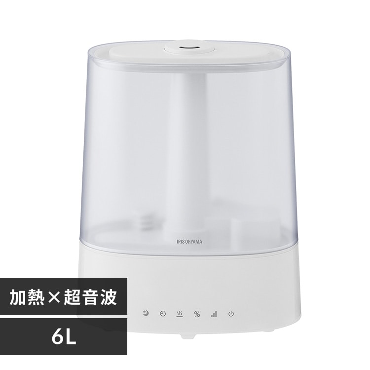 アイリスオーヤマ　ハイブリット加湿器　AHM-HU55A-w ホワイト 上給水超音波ハイブリッド加湿器 AHM-HUT55A-W ホワイト 112899