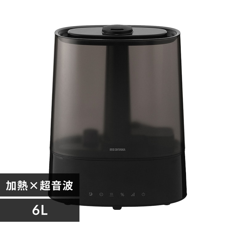 IRIS OHYAMA スチーム加湿器 ブラック IRIS OHYAMA スチーム加湿器 ブラック IRIS OHYAMA 加湿器