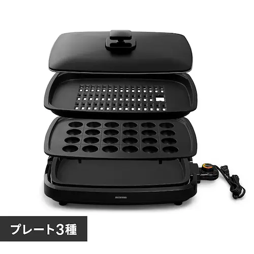 網焼き風ホットプレート APA-139-B ブラック_0