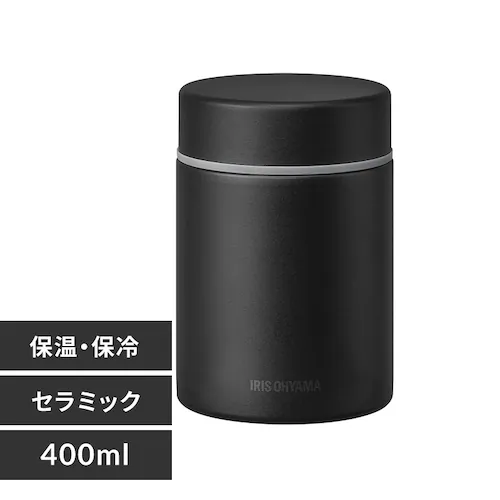 セラミックコーティングスープジャー 400ml CSJ-400 ブラック_0