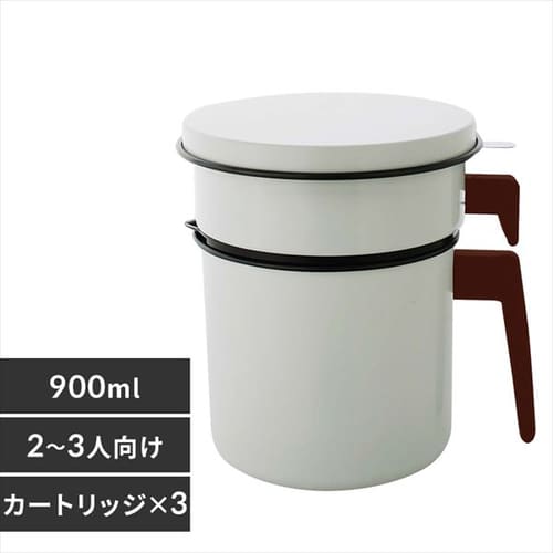 ＜アイリスプラザ＞ 活性炭オイルポット900ml カートリッジ3個付 H-OP900画像