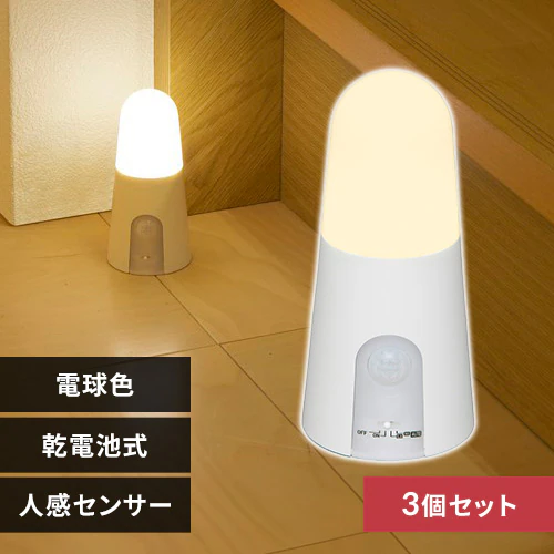 【3個セット】 センサーライト LED スタンドタイプ 電球色 BSL40SL-WV2_0