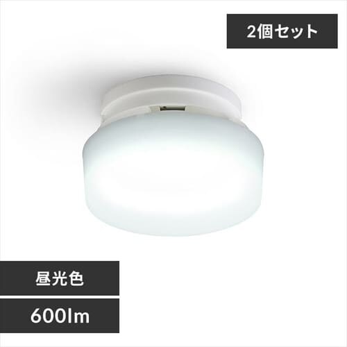 【2個セット】シーリングライト LED 小型 600lm 昼光色 玄関 廊下 キッチン 洗面所 クローゼット 照明 SCL6D-MCHL _0
