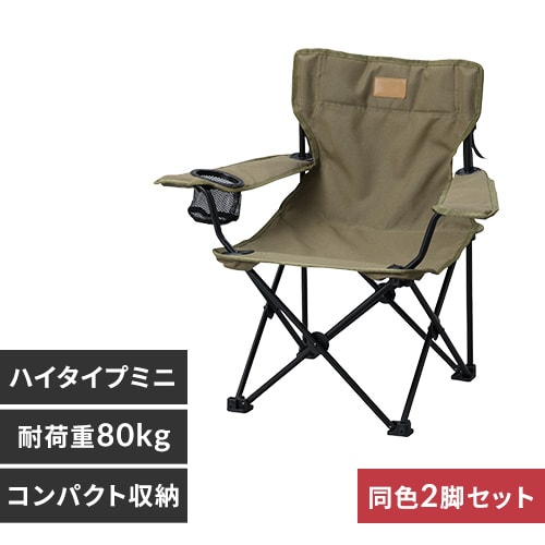 IRIS OHYAMA (2脚セット)アウトドアチェア キャンプ用品 椅子