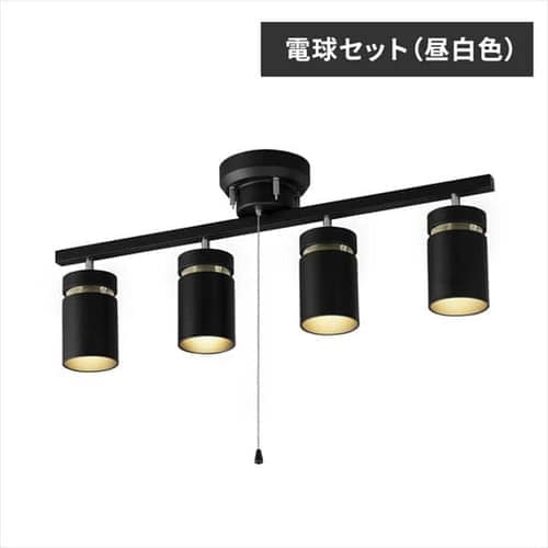 電球セット】 4灯シーリングライト ストレートタイプ プル