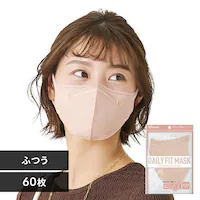 �y60���z DAILY FIT MASK �J���[�}�X�N �ӂ��T�C�Y 5�����~12 �s���N�x�[�W��