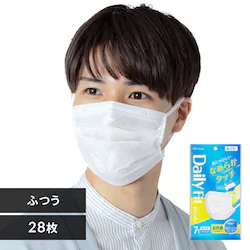 �y28���z DAILY FIT MASK �}�X�N �Ȃ߂炩�^�b�` �ӂ��T�C�Y 7�����~4