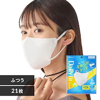 ��35��OFF��y21���z DAILY FIT MASK �Ȃ߂炩�^�b�` ���� �ӂ��T�C�Y 7�����~3 �z���C�g