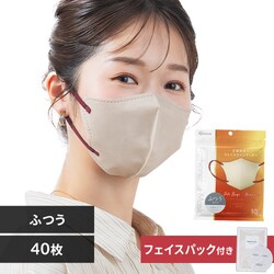 �y40���zFASHIONABLE MASK ���� �ӂ��T�C�Y 10�����~4�� RN-FA10SUF �y�[���x�[�W���~�{���h�[+�t�F�C�V�����}�X�N1��