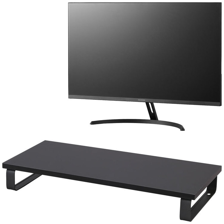 液晶ディスプレイ 27inch DT-JF275S-B ブラック モニター台セット（黒