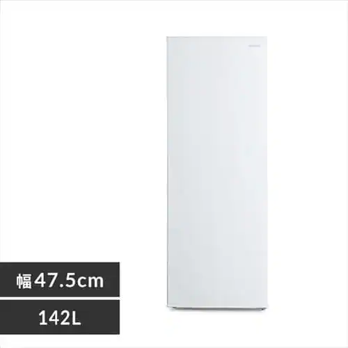 冷蔵庫 142L 自動霜取り 省エネ 1ドア 幅47.5cm IRSN-14A-W ホワイト+床保護マット_0