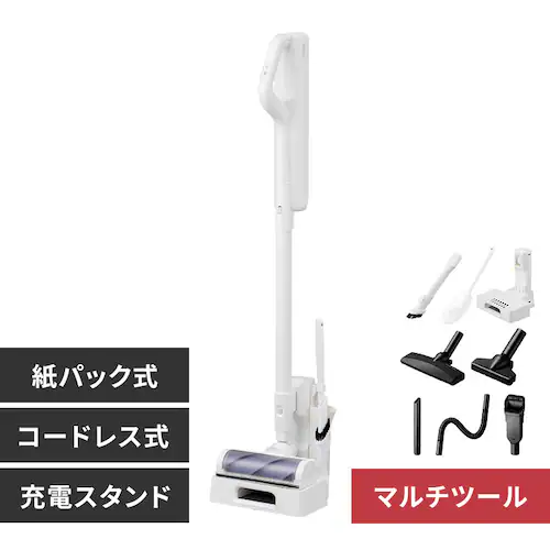 充電式紙パックスティッククリーナー SBD78DCBLP-W ホワイト マルチツールセット_0