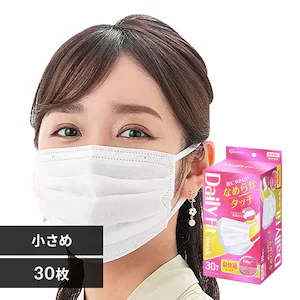 【30枚】デイリーフィットマスク DAILY FIT MASK マスク プリーツタイプ なめらかタッチ 小さめサイズ