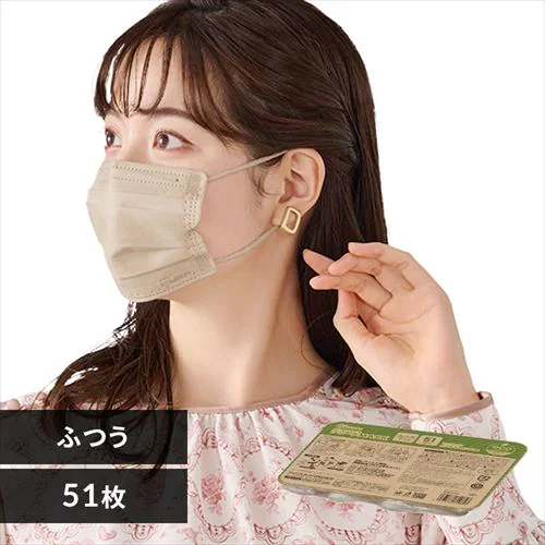 ≪12%OFF≫カラープリーツマスク 51枚入り 175サイズ PN-51LXQ ペールベージュ_0