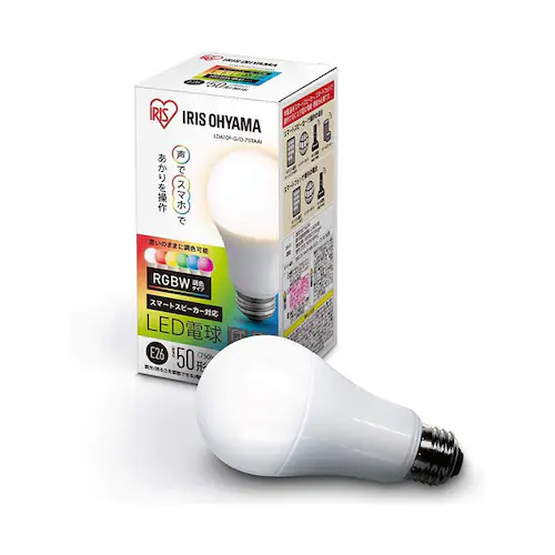 【訳あり】LED電球 E26 RGBW調色タイプ 50W形相当 調光調色 マルチカラー LDA10F-G/D-75TAAI_0