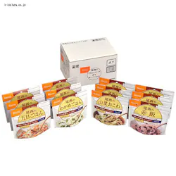 【12食セット】 アルファ米 尾西食品 和食メニュー 4種類×各3食(五目ごはん・わかめごはん・山菜おこわ・赤飯) AY