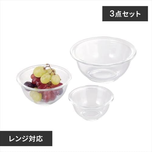 ＜アイリスプラザ＞ 【3点セット】耐熱ボウル iwaki PSC-BO-20N画像