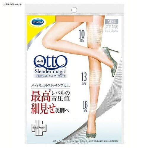 おそとでメディキュット 着圧ストッキング スレンダーマジック ヌーディベージュ M-L _0