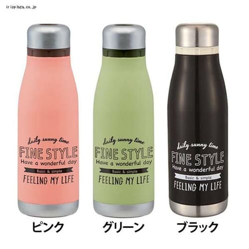 超軽量コンパクトスタイリッシュステンボトル ファインスタイル 400ml STY4 ピンク_0