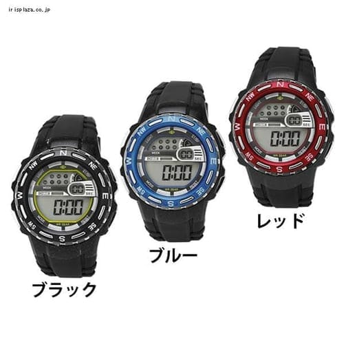 サン・フレイム CYBEAT 5気圧防水ELバックライトデジタルウォッチ SCY02-RE レッド